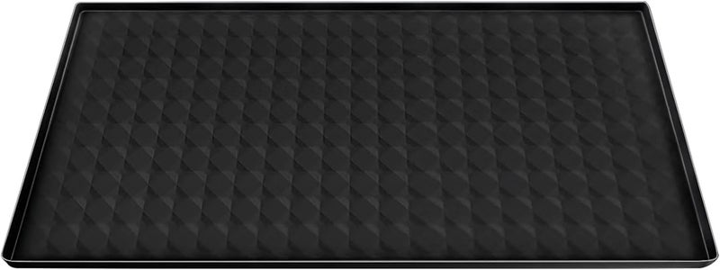 Garolue Washer and Dryer Top Protector Mat,23.6“ x 19.7" Silicone Rubber Mat for Laudry Machine & Dryer,Non Slip Heavy Duty Waterproof Washable Top Cover Pad for Home Kitchen Laundry Room,Black - Image 2